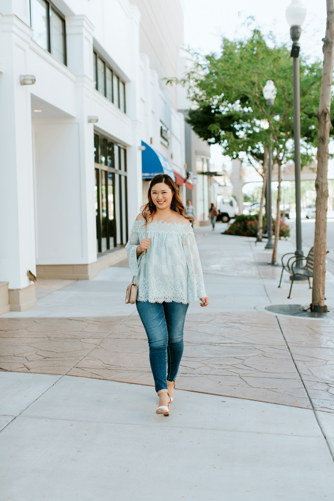 Pretty Mint Green Lace Top by Utah fashion blogger Sandy A La Mode