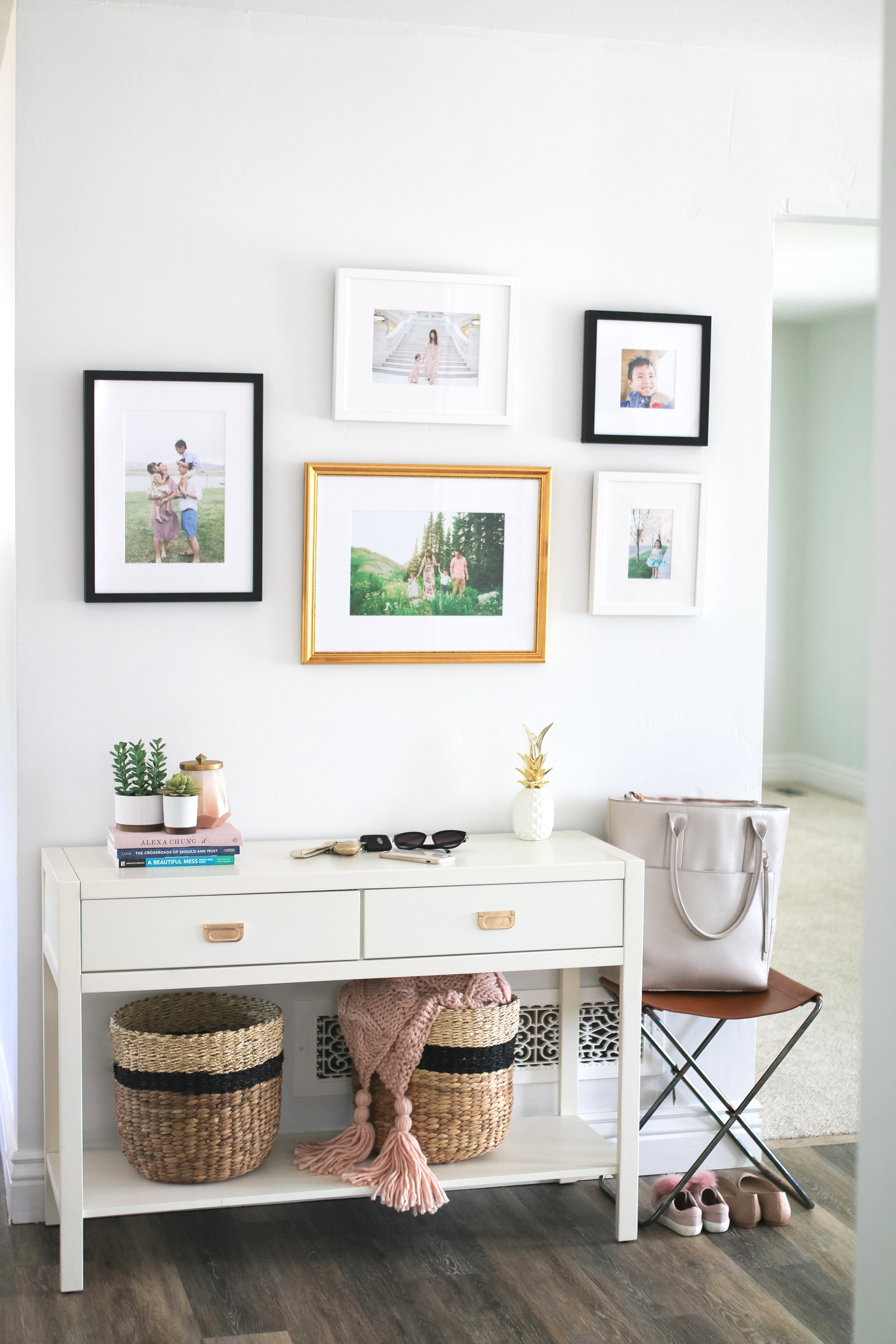 Our New Home Big Reveal: Stylish Entryway Decor Ideas by popular blogger Sandy A La Mode