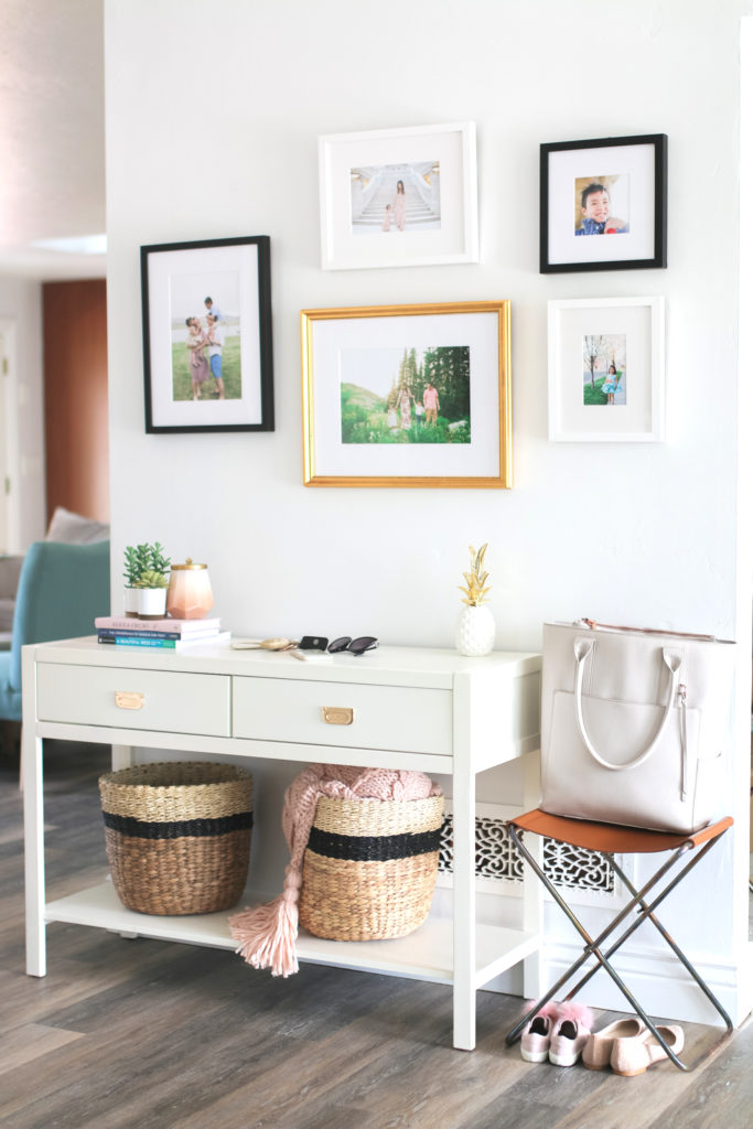Our New Home Big Reveal: Stylish Entryway Decor Idea by popular blogger Sandy A La Mode