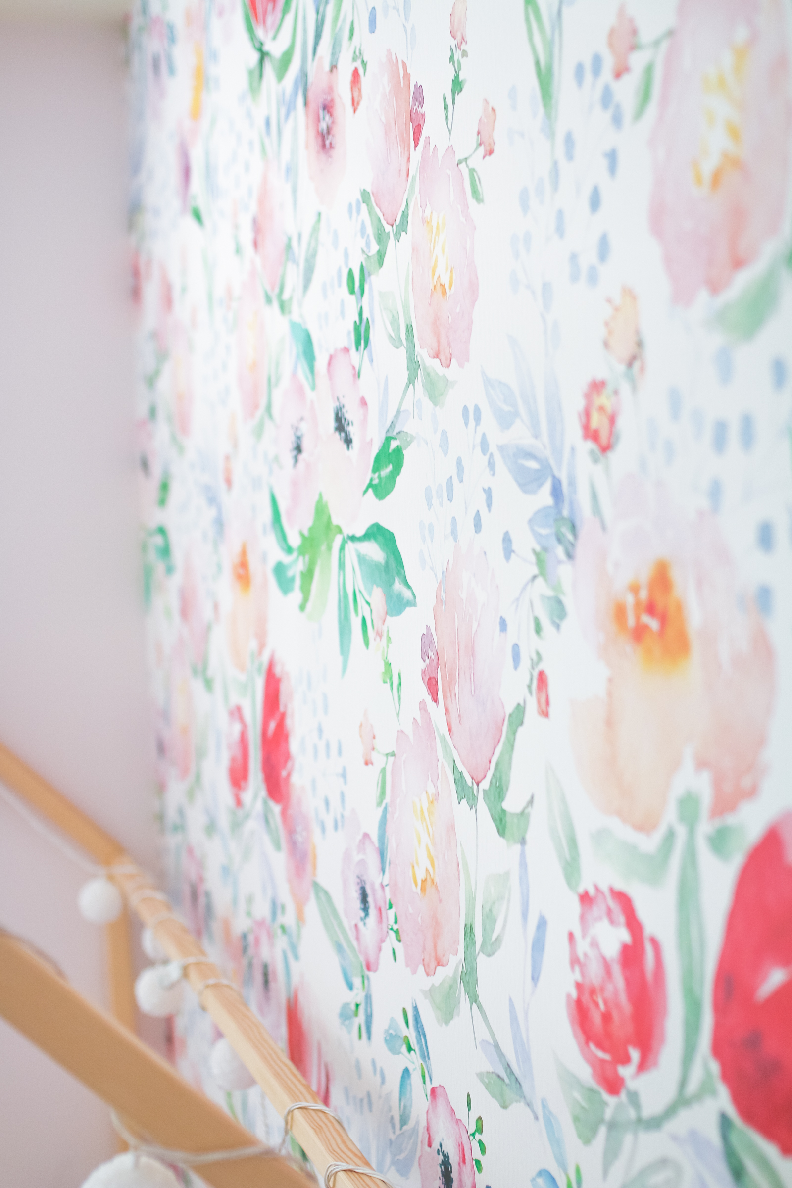 Decorating An Accent Wall With Vinyl Wallpaper by Utah blogger Dandy A La Mode