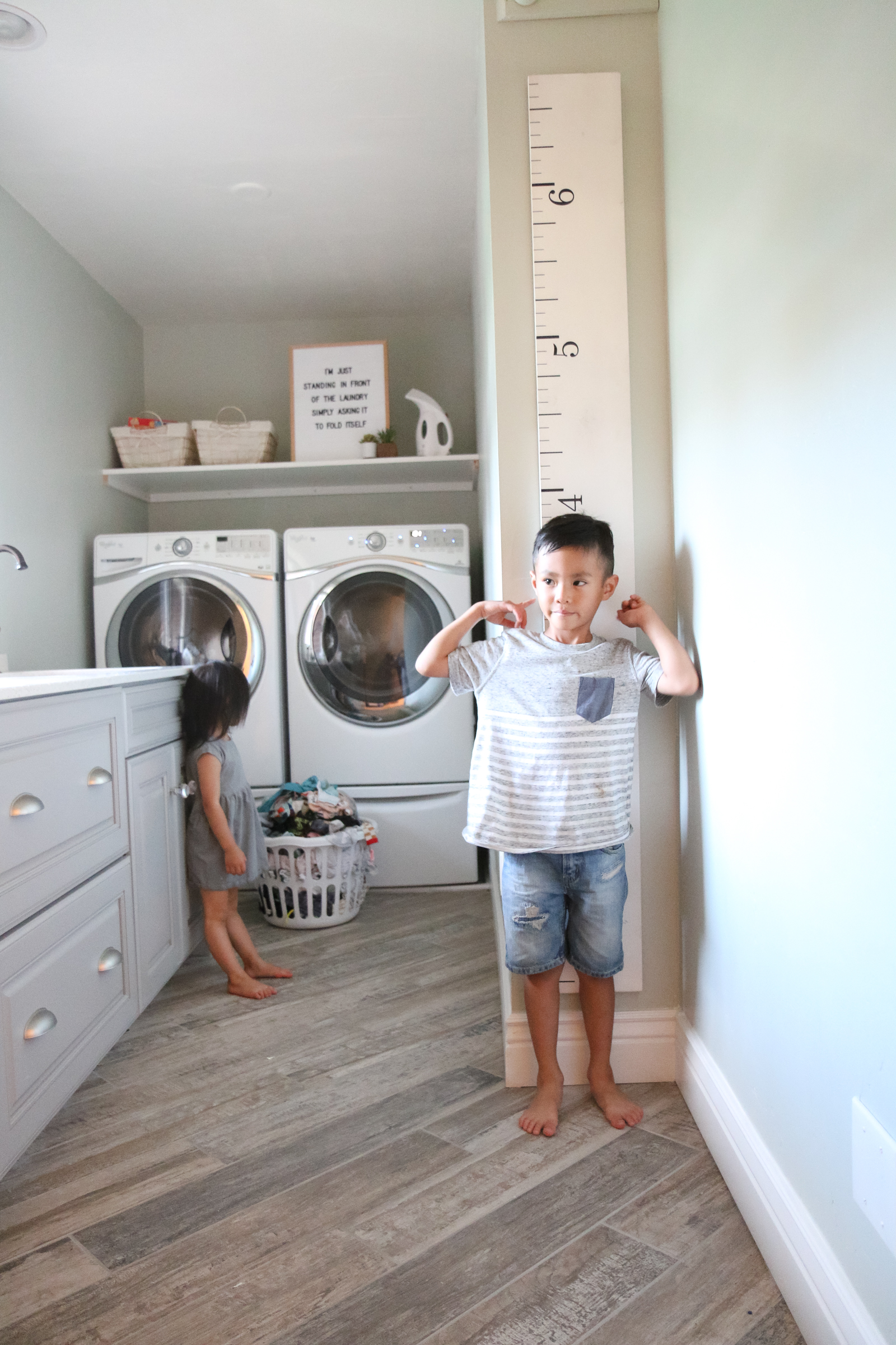 Our New Home Big Reveal: Functional & Spacious Laundry Room Ideas by popular Utah blogger Sandy A La Mode