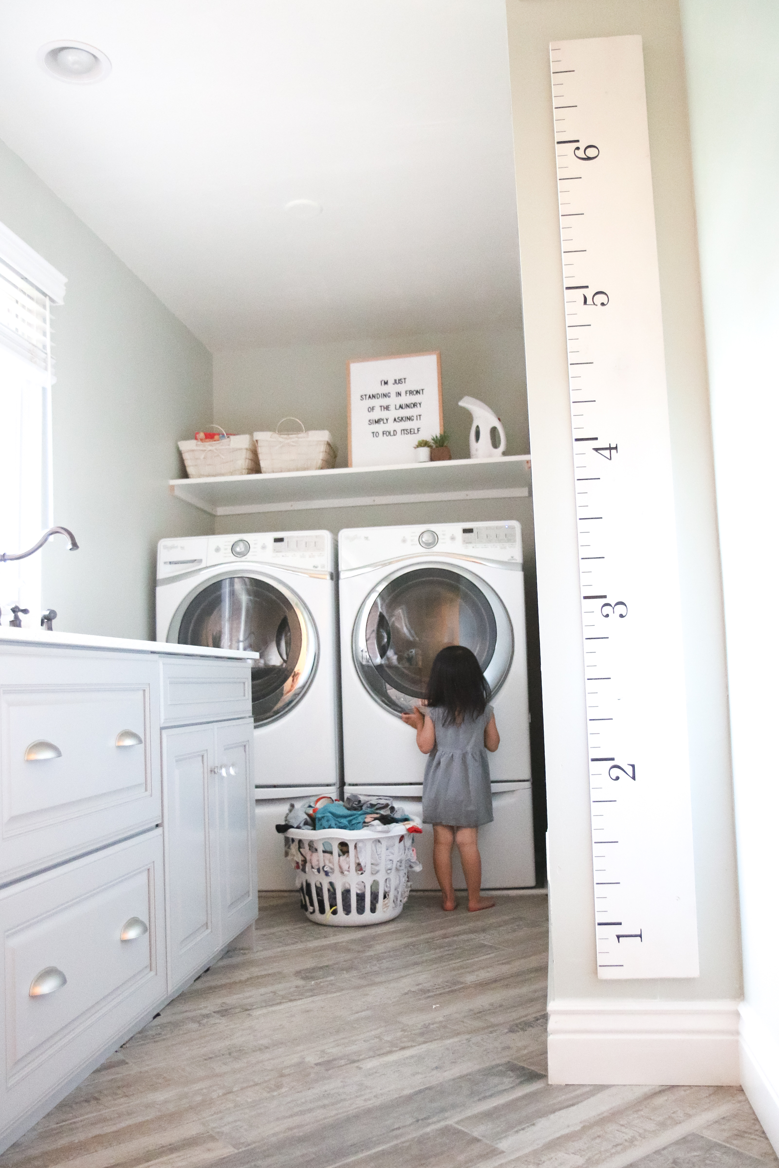 Our New Home Big Reveal: Functional & Spacious Laundry Room Ideas by popular Utah blogger Sandy A La Mode