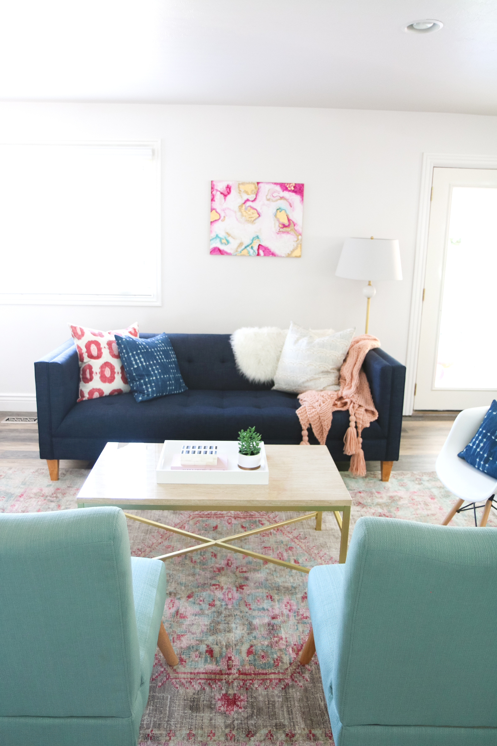 Our New Home Big Reveal: How We Styled Our Navy Couch