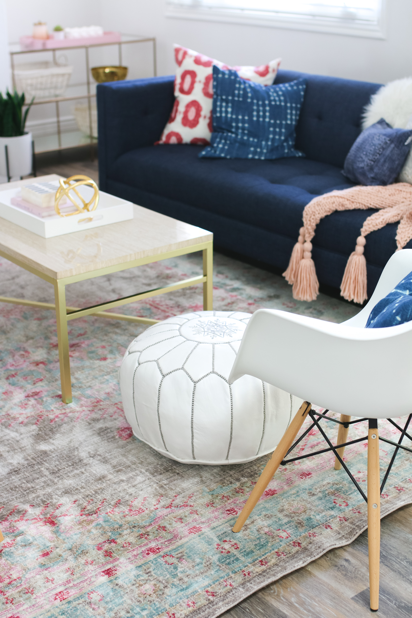 Our New Home Big Reveal: Our Modern Living Room With Hints of Gold by Utah blogger Sandy A La Mode