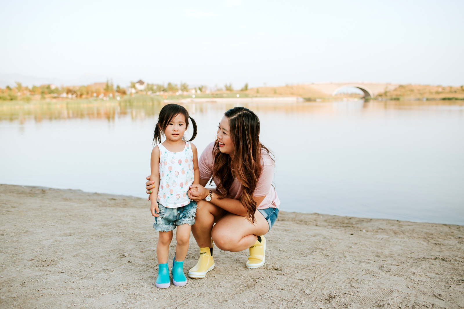 Mommy and Me Outfits: Cute Rain Boots by Utah fashion blogger Sandy A La Mode