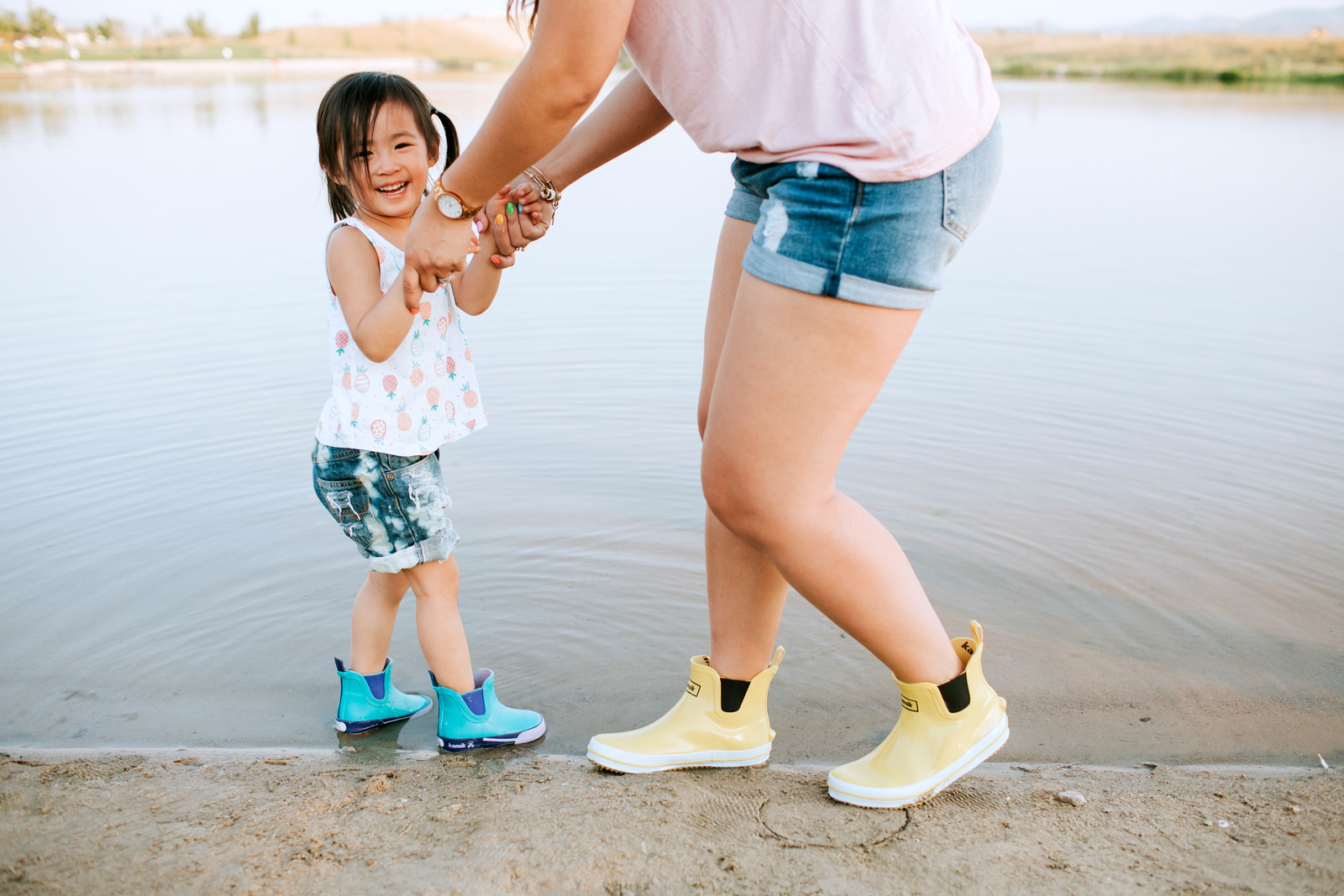 Mommy and Me Outfits: Cute Rain Boots by Utah fashion blogger Sandy A La Mode