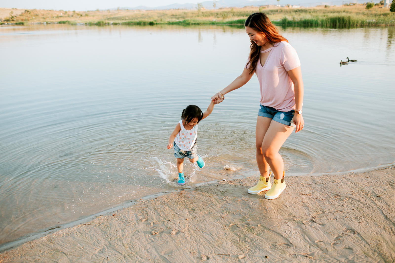 Mommy and Me Outfits: Cute Rain Boots by Utah fashion blogger Sandy A La Mode