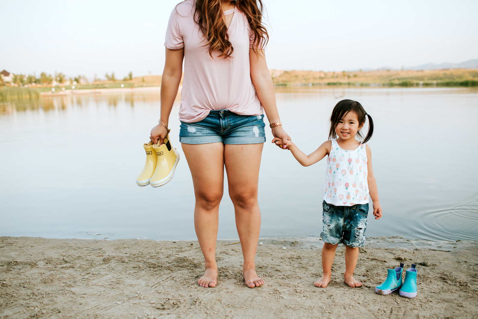 Mommy and Me Outfits: Cute Rain Boots by Utah fashion blogger Sandy A La Mode