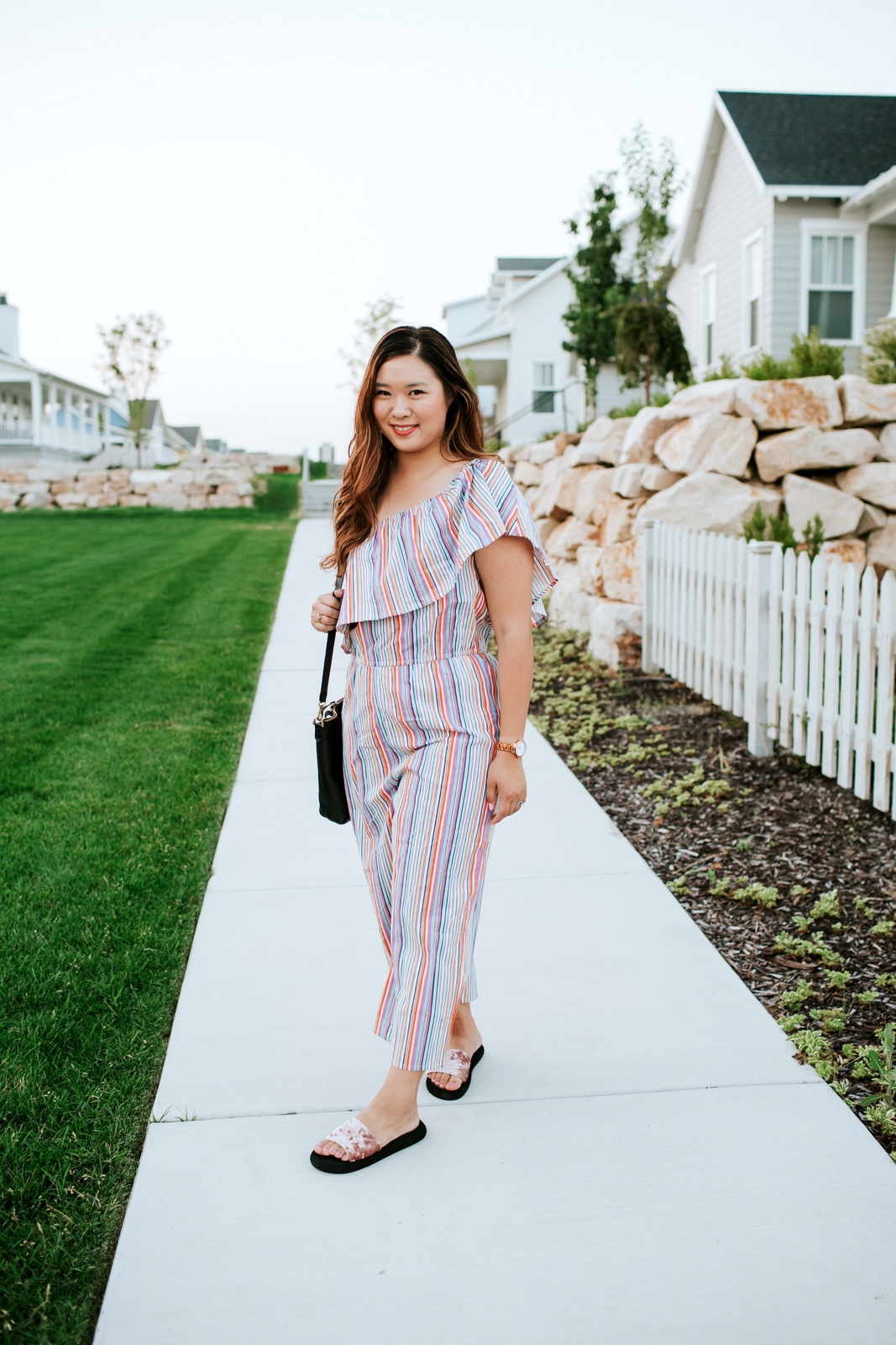 Famous Footwear Slides - Perfect For Back To School by Utah fashion blogger Sandy A La Mode