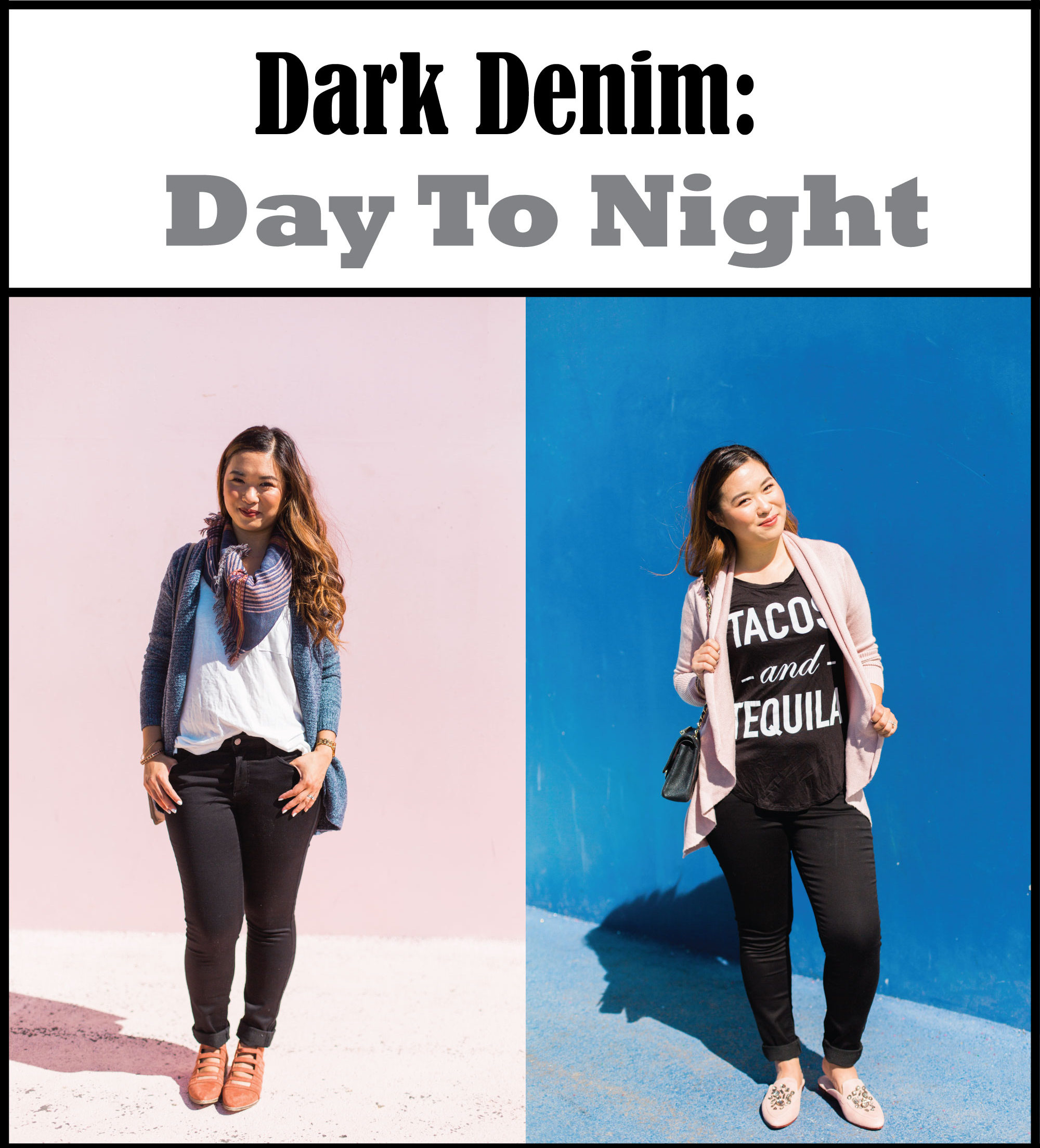 Dark Denim: Day To Night Outfits by Utah fashion blogger Sandy A La Mode