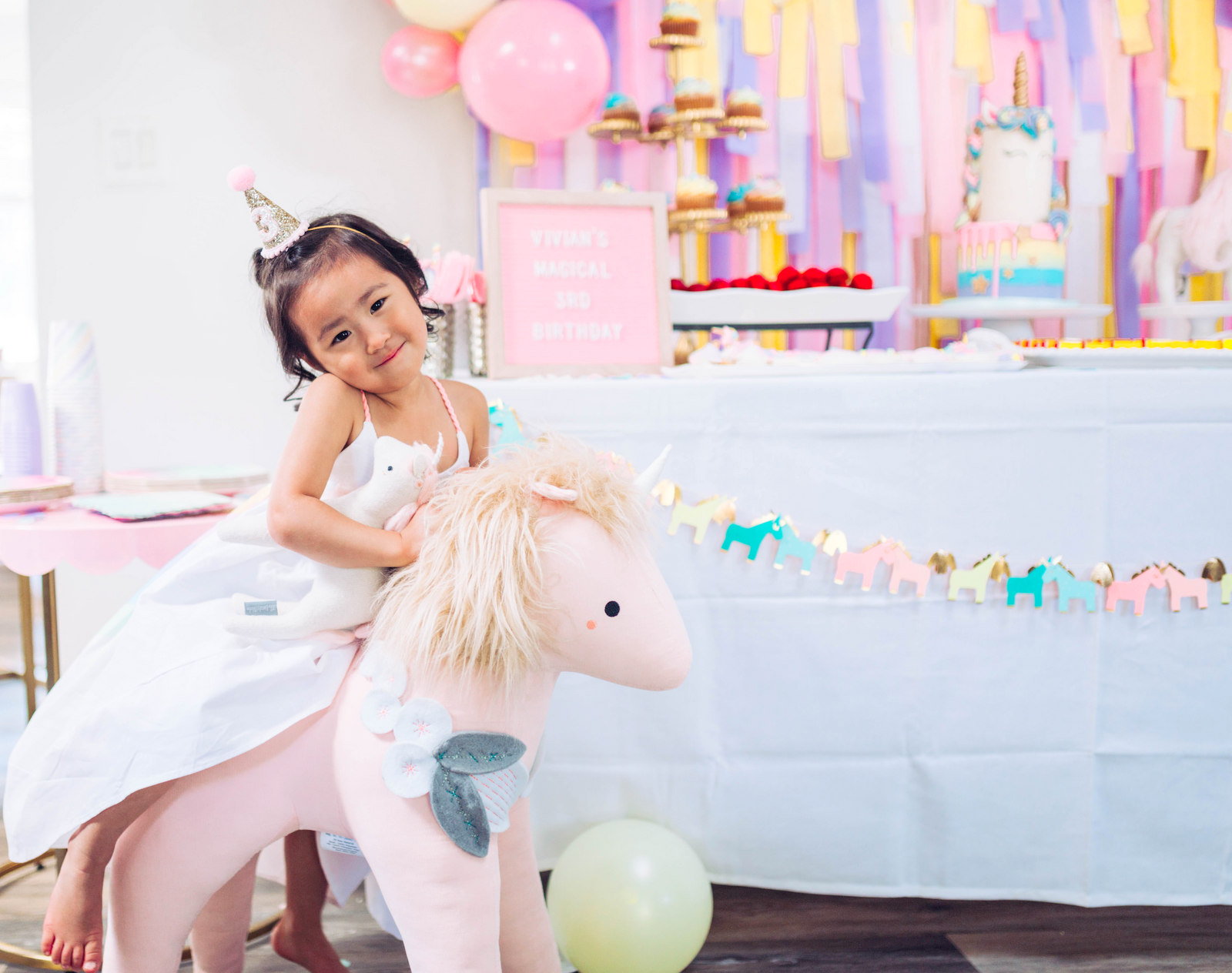 A Magical Unicorn Birthday Party - Vivian's 3rd Birthday! by Utah mom blogger Sandy A La Mode