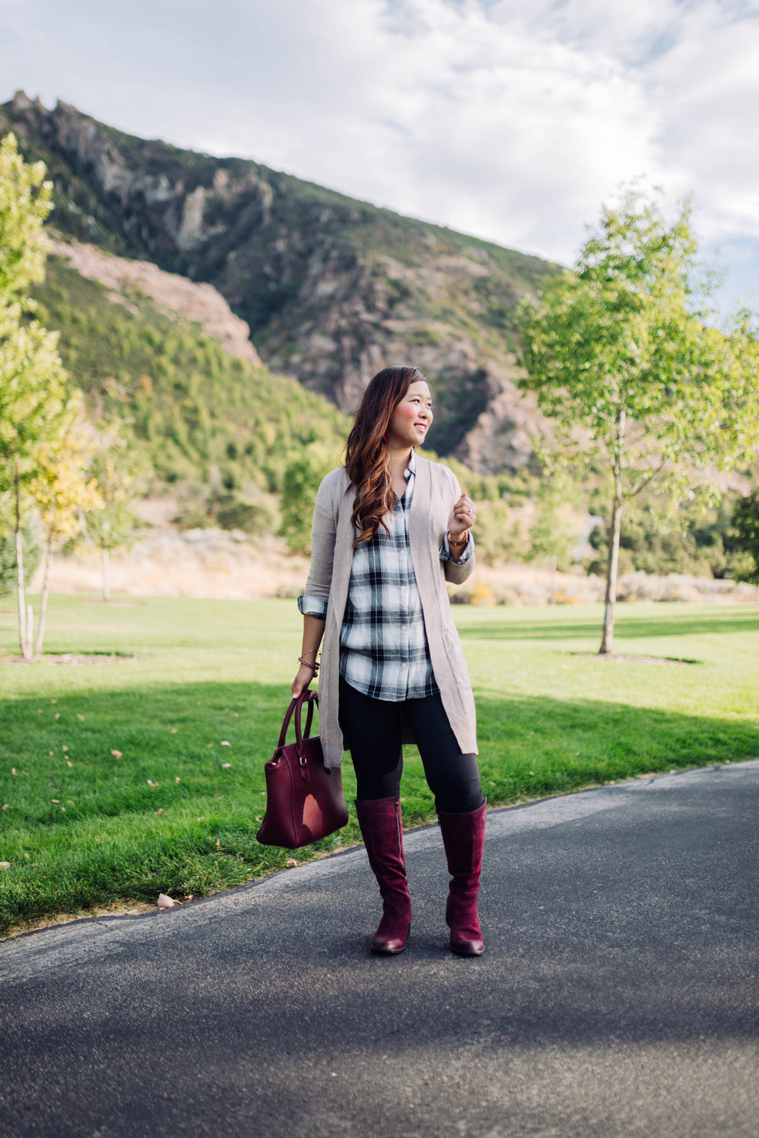 Boyfriend Cardigan and Boots Weather by Utah fashion blogger Sandy A La Mode