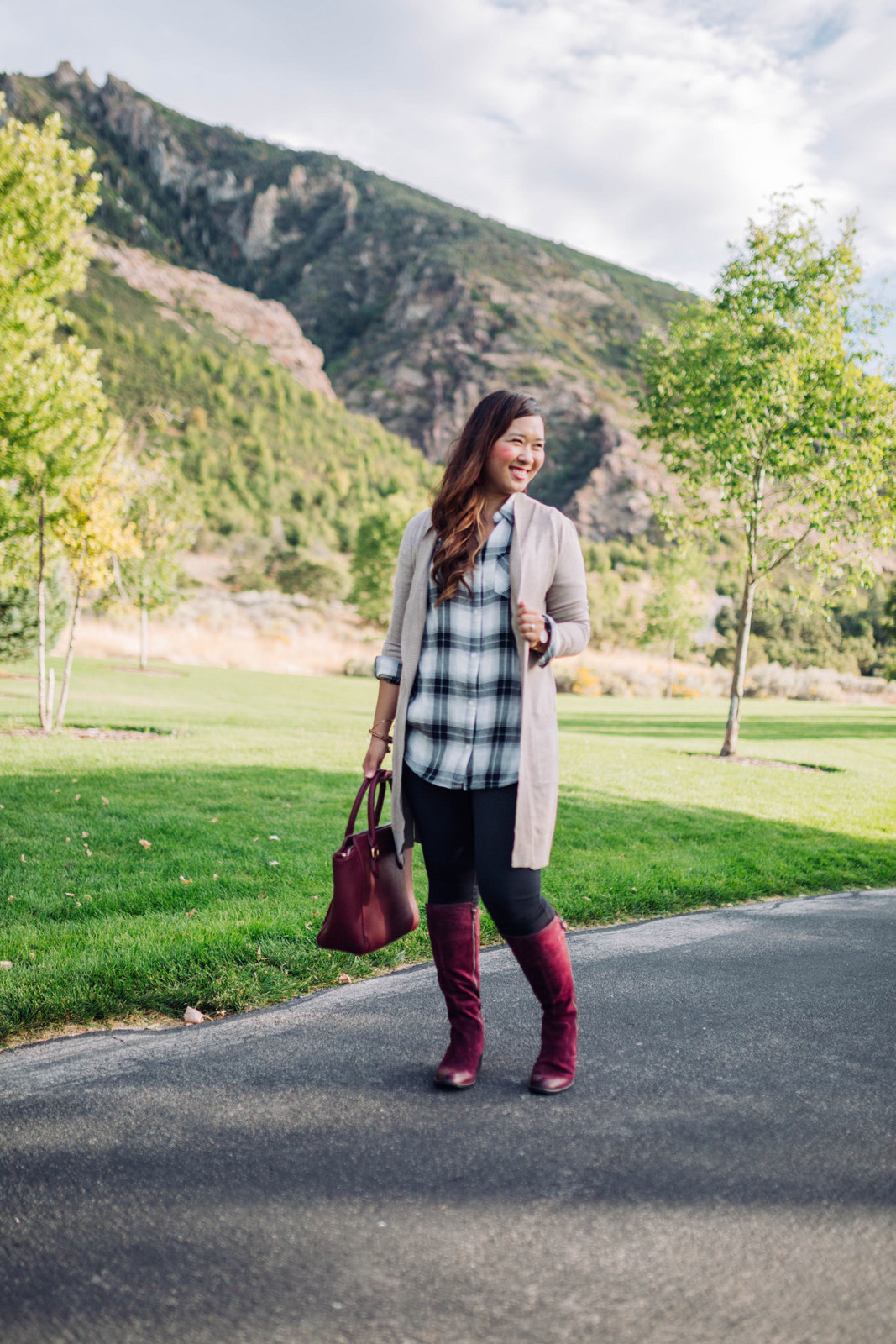 Boyfriend Cardigan and Boots Weather by Utah fashion blogger Sandy A La Mode