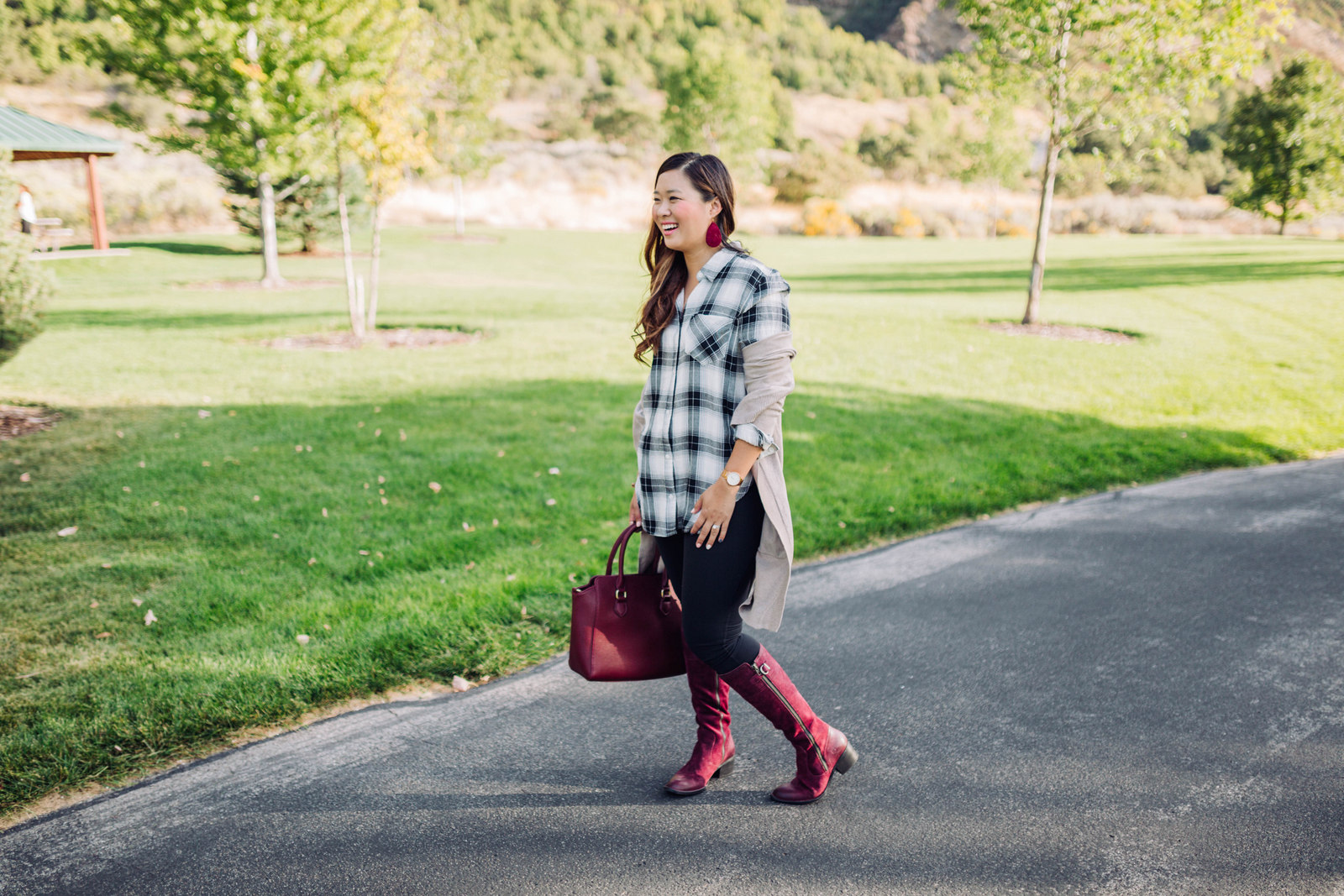 Boyfriend Cardigan and Boots Weather by Utah fashion blogger Sandy A La Mode