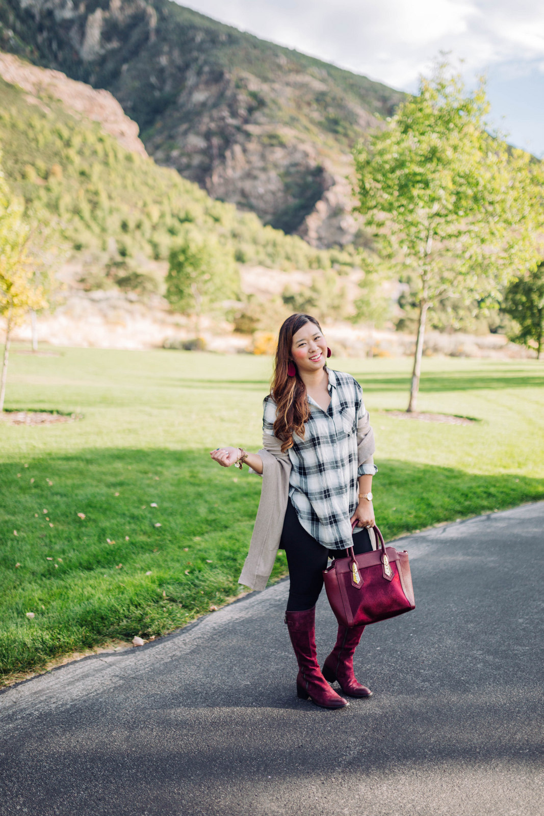 Boyfriend Cardigan and Boots Weather by Utah fashion blogger Sandy A La Mode