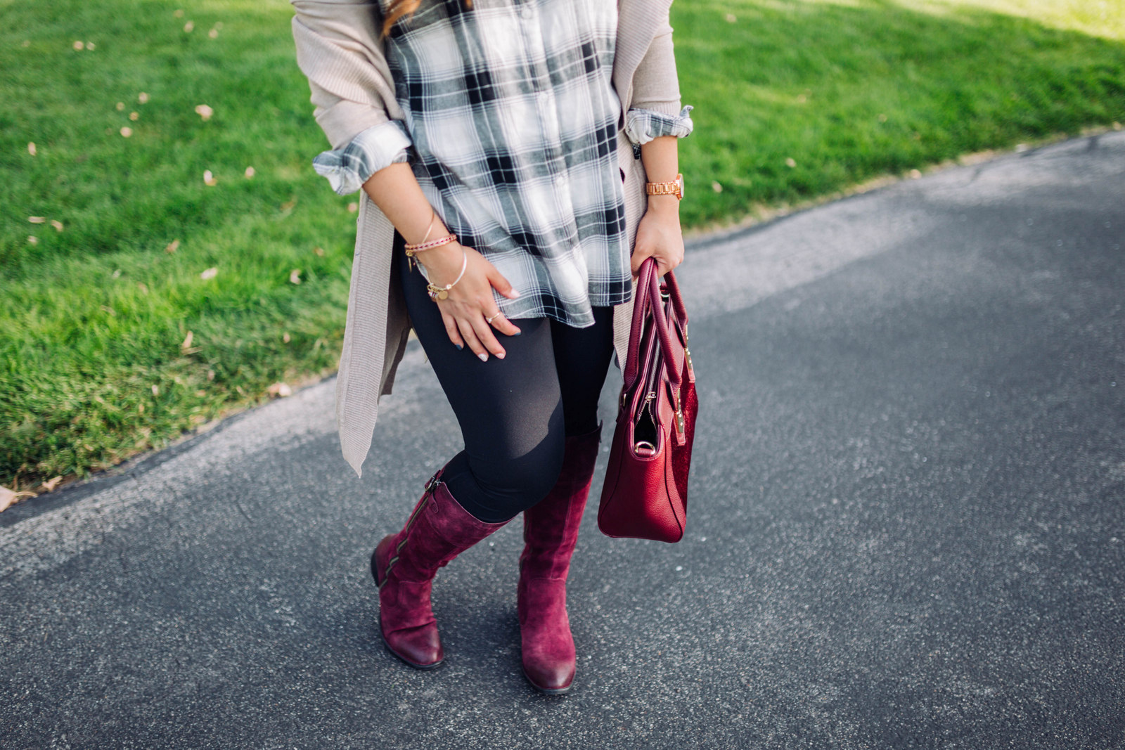 Boyfriend Cardigan and Boots Weather by Utah fashion blogger Sandy A La Mode