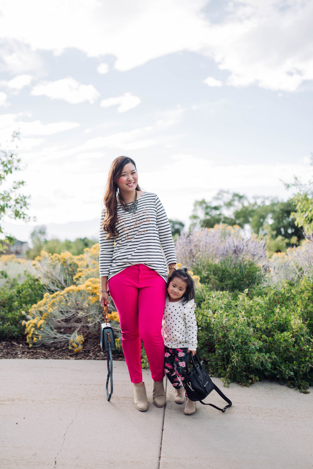 Mommy and Me Outfits: Old Navy Playful Prep by Utah fashion blogger Sandy A La Mode