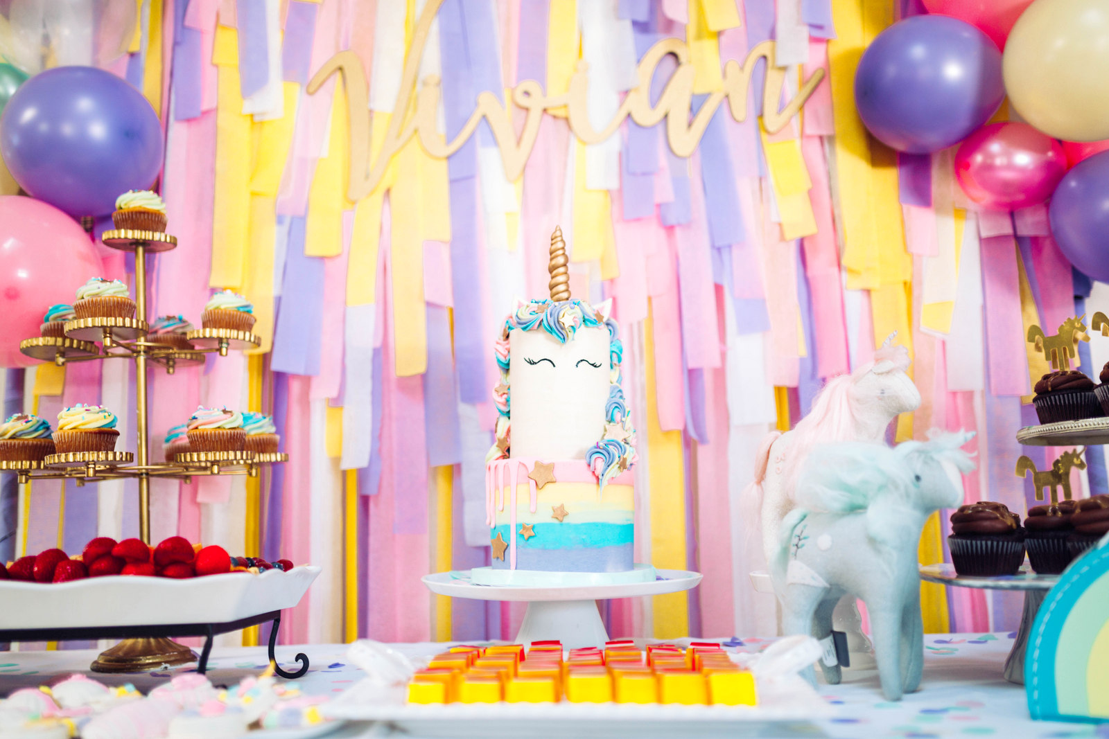 A Magical Unicorn Birthday Party - Vivian's 3rd Birthday! by Utah mom blogger Sandy A La Mode