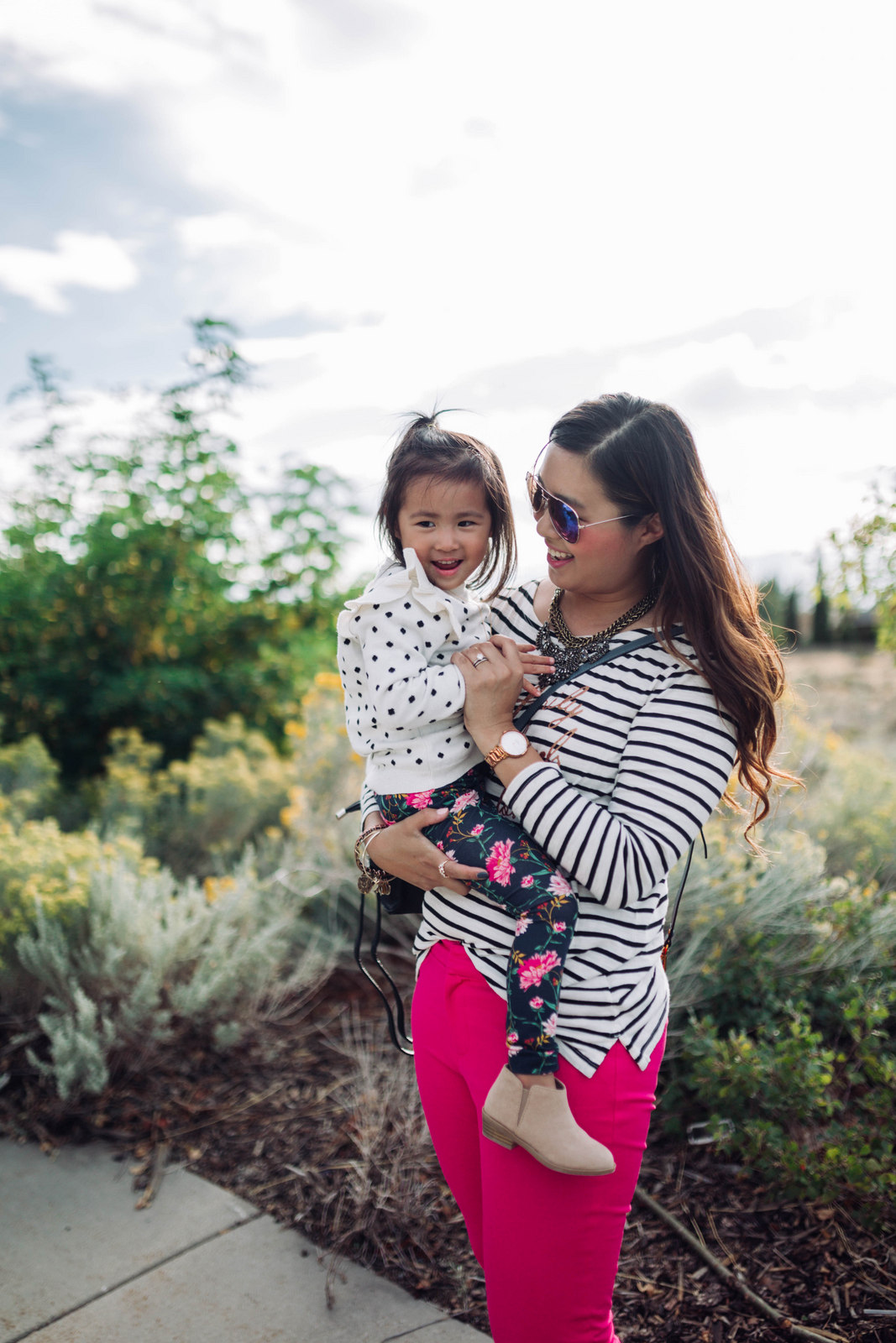 Mommy and Me Outfits: Old Navy Playful Prep by Utah fashion blogger Sandy A La Mode