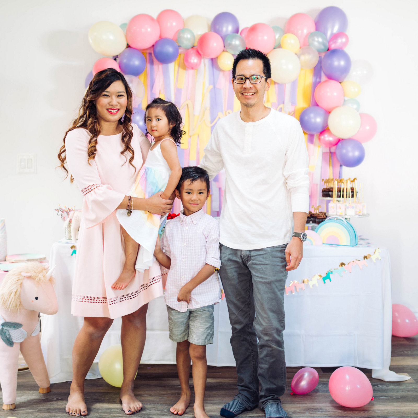 A Magical Unicorn Birthday Party - Vivian's 3rd Birthday! by Utah mom blogger Sandy A La Mode