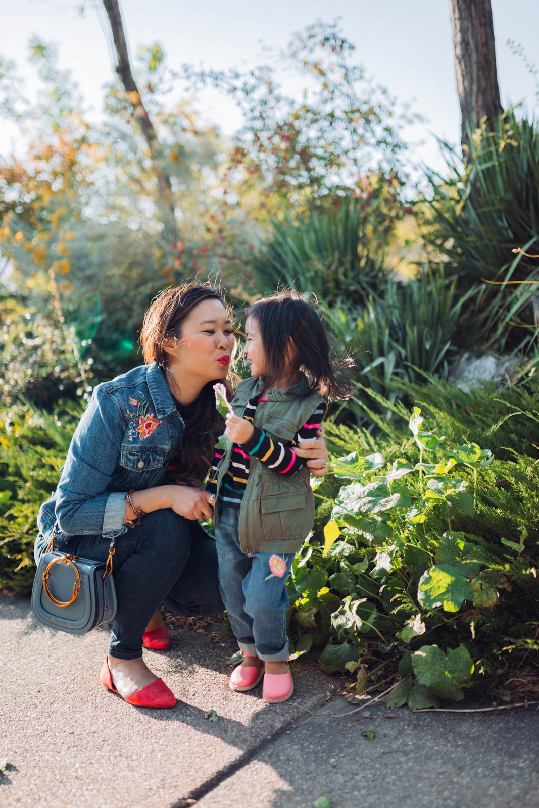 Mommy and Me Outfits: Embroidered Denim Old Navy Outdoor Folk Collection by Utah fashion blogger Sandy A La Mode