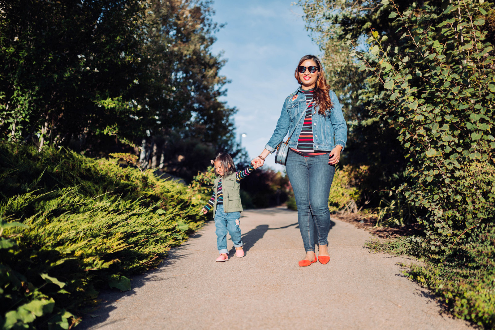 Mommy and Me Outfits: Embroidered Denim Old Navy Outdoor Folk Collection by Utah fashion blogger Sandy A La Mode