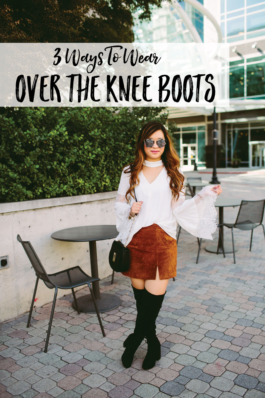 3 Ways To Wear Black Over The Knee Boots by Utah fashion blogger Sandy A La Mode
