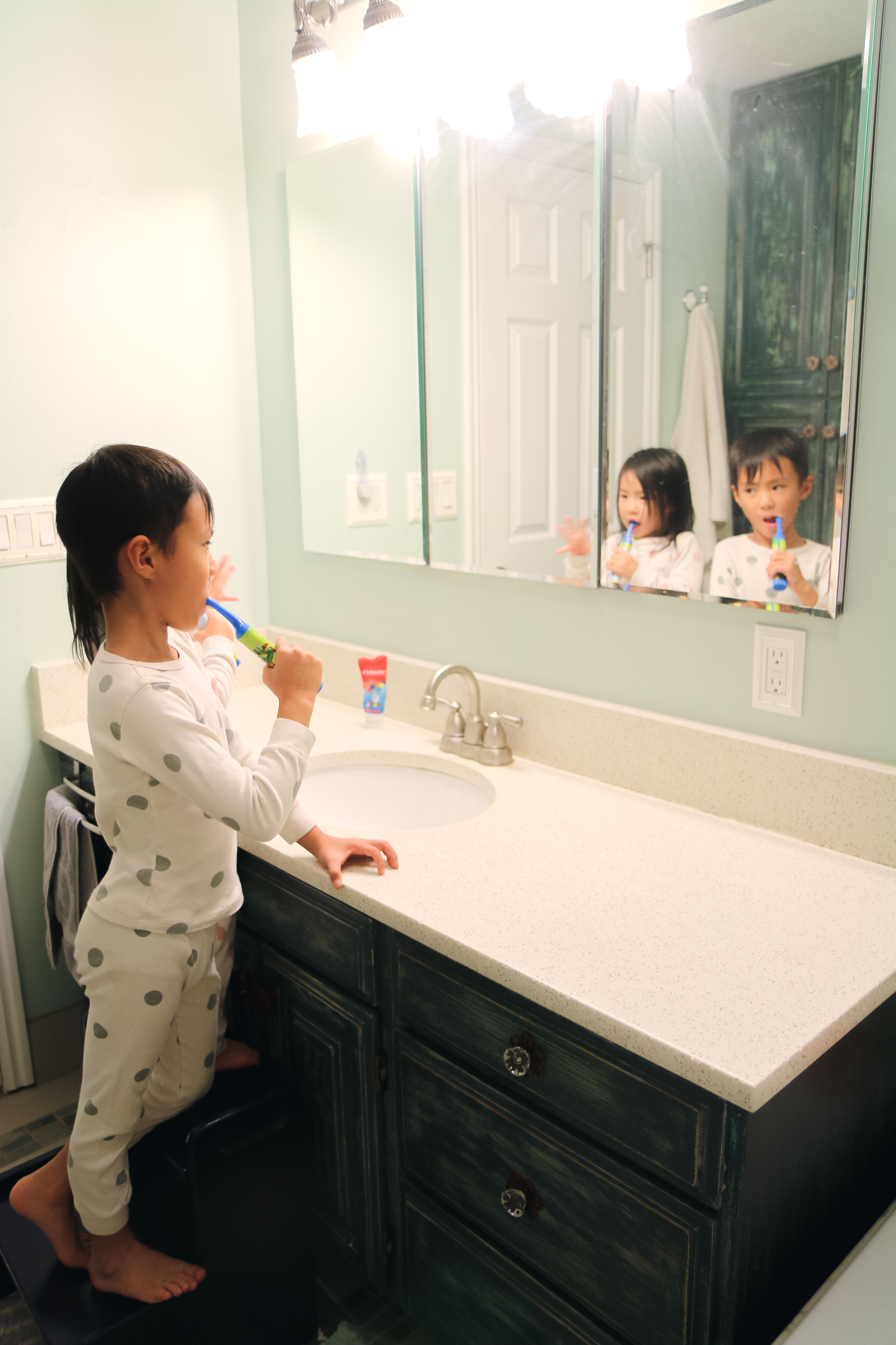 Child Brushing Teeth: How I Got My Kids To Brush Their Teeth For Two Whole Minutes by Utah lifestyle blogger Sandy A La Mode