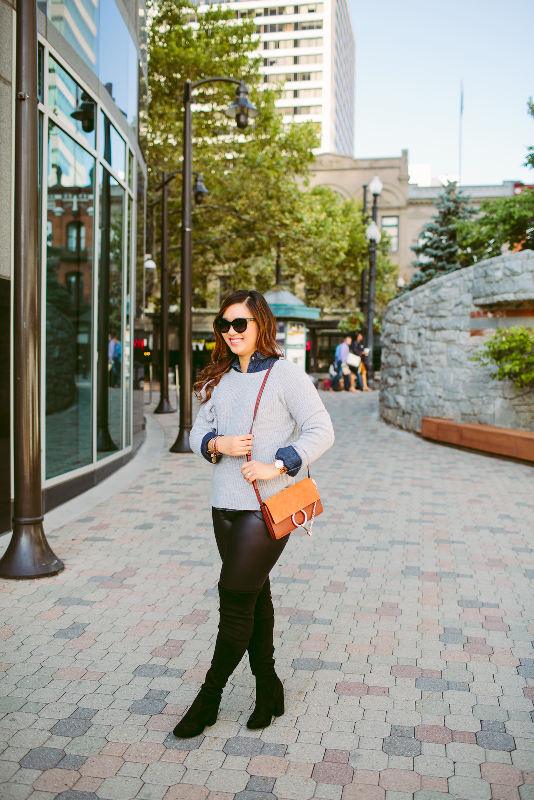 3 Ways To Wear Black Over The Knee Boots by Utah fashion blogger Sandy A La Mode