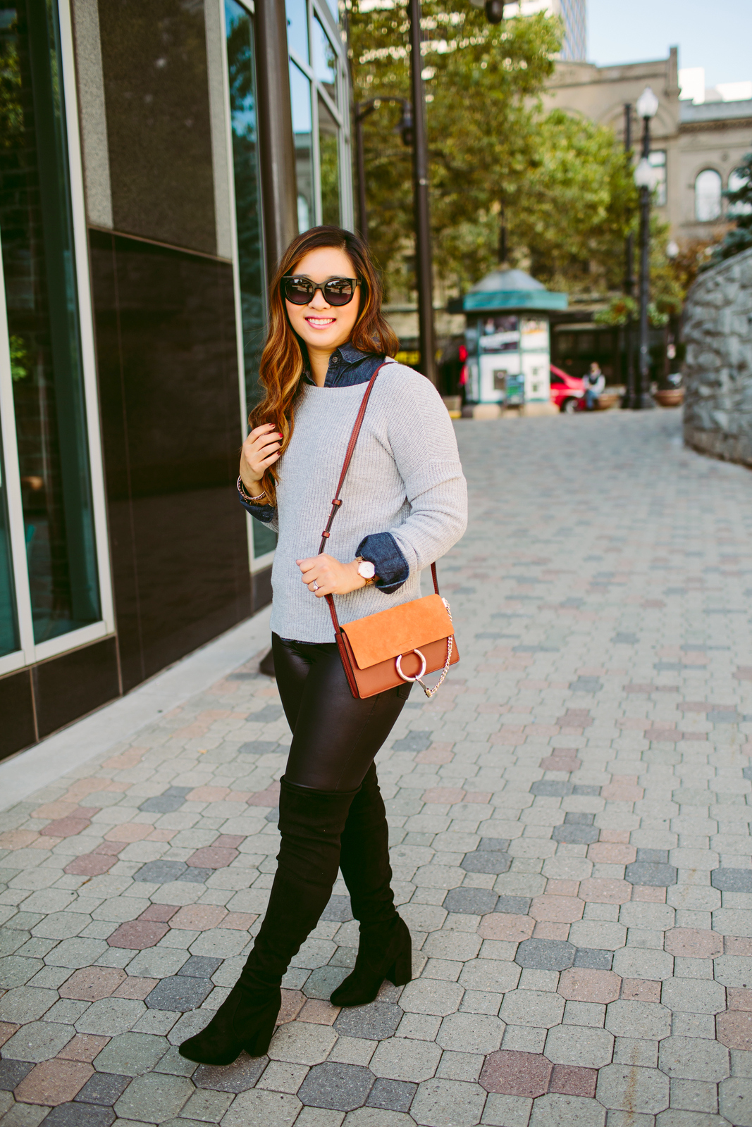 3 Ways To Wear Black Over The Knee Boots by Utah fashion blogger Sandy A La Mode