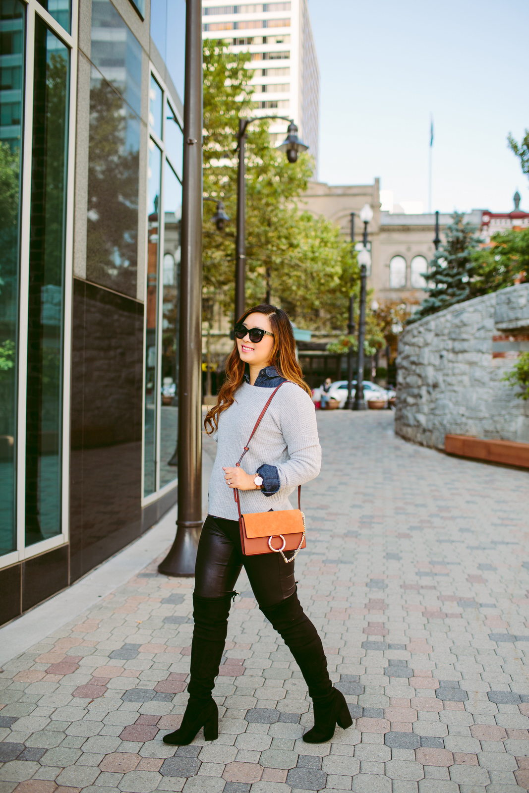 3 Ways To Wear Black Over The Knee Boots by Utah fashion blogger Sandy A La Mode