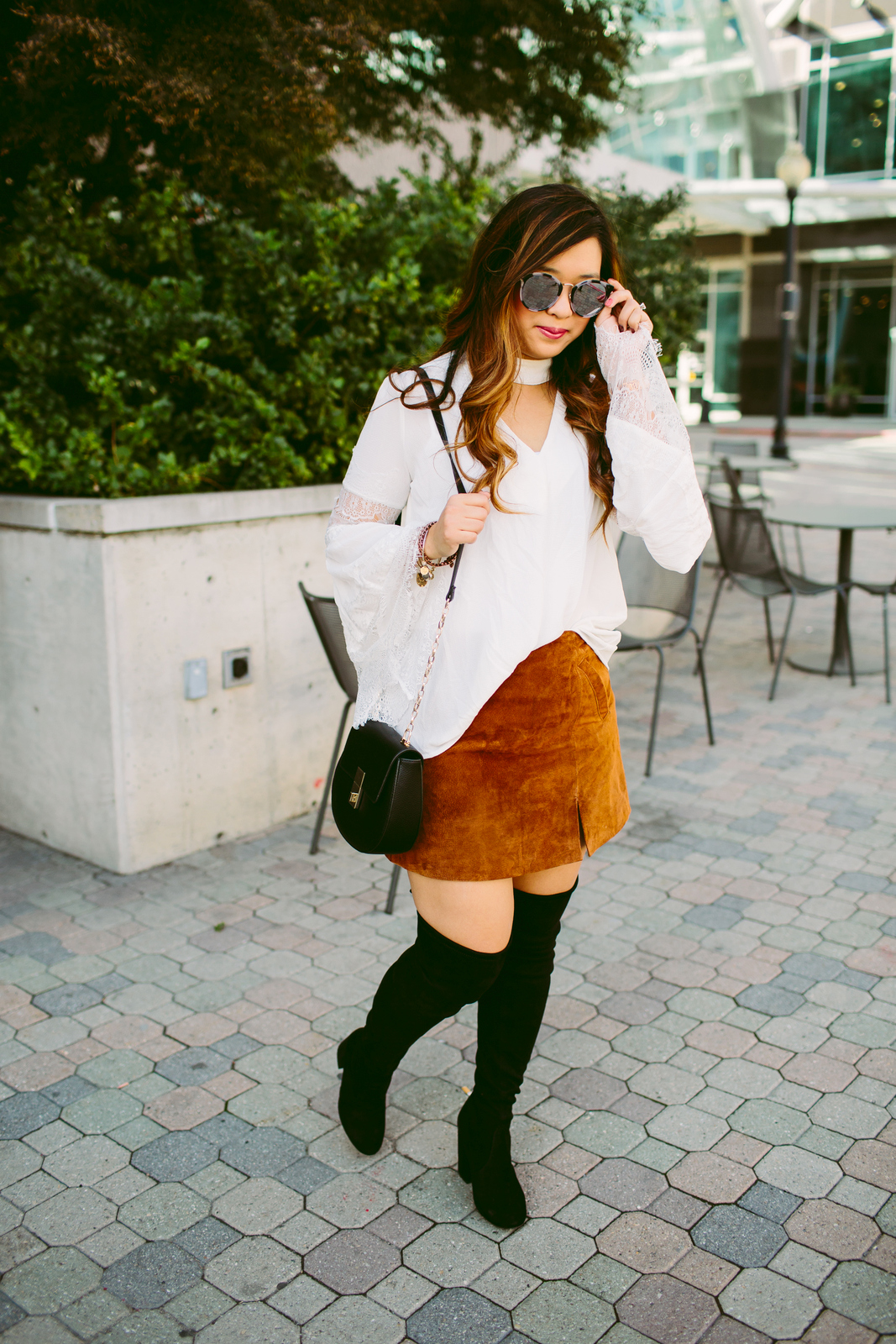 3 Ways To Wear Black Over The Knee Boots by Utah fashion blogger Sandy A La Mode