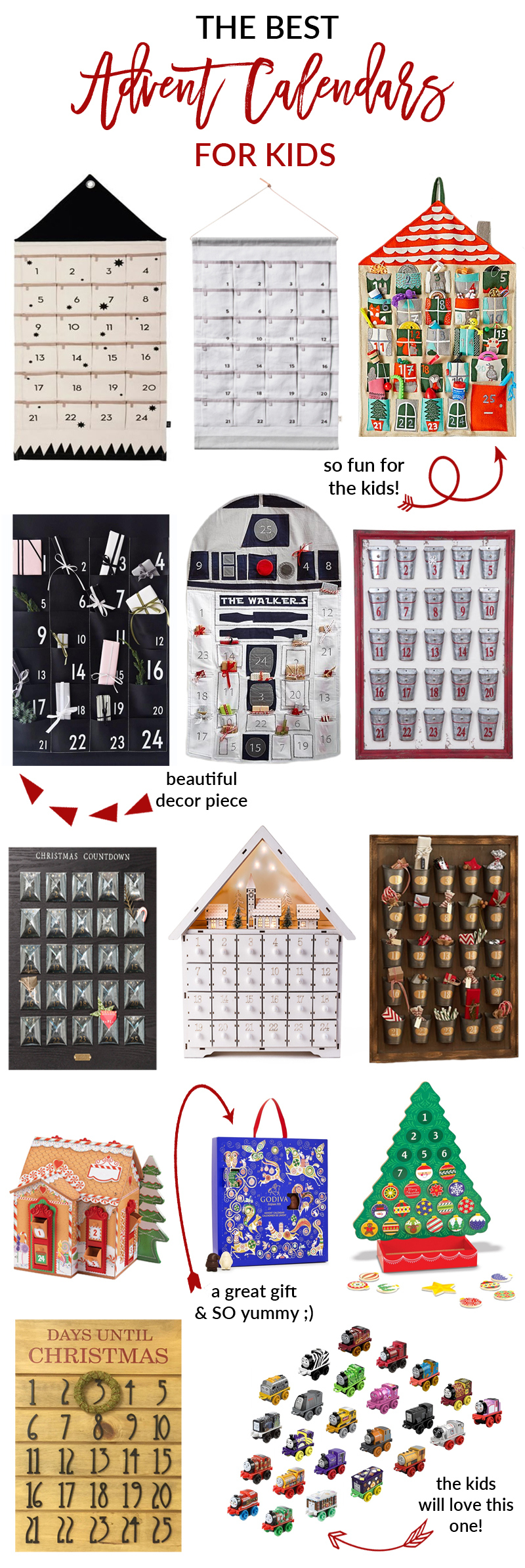 25 Best Advent Calendars for Kids by Utah style blogger Sandy A La Mode