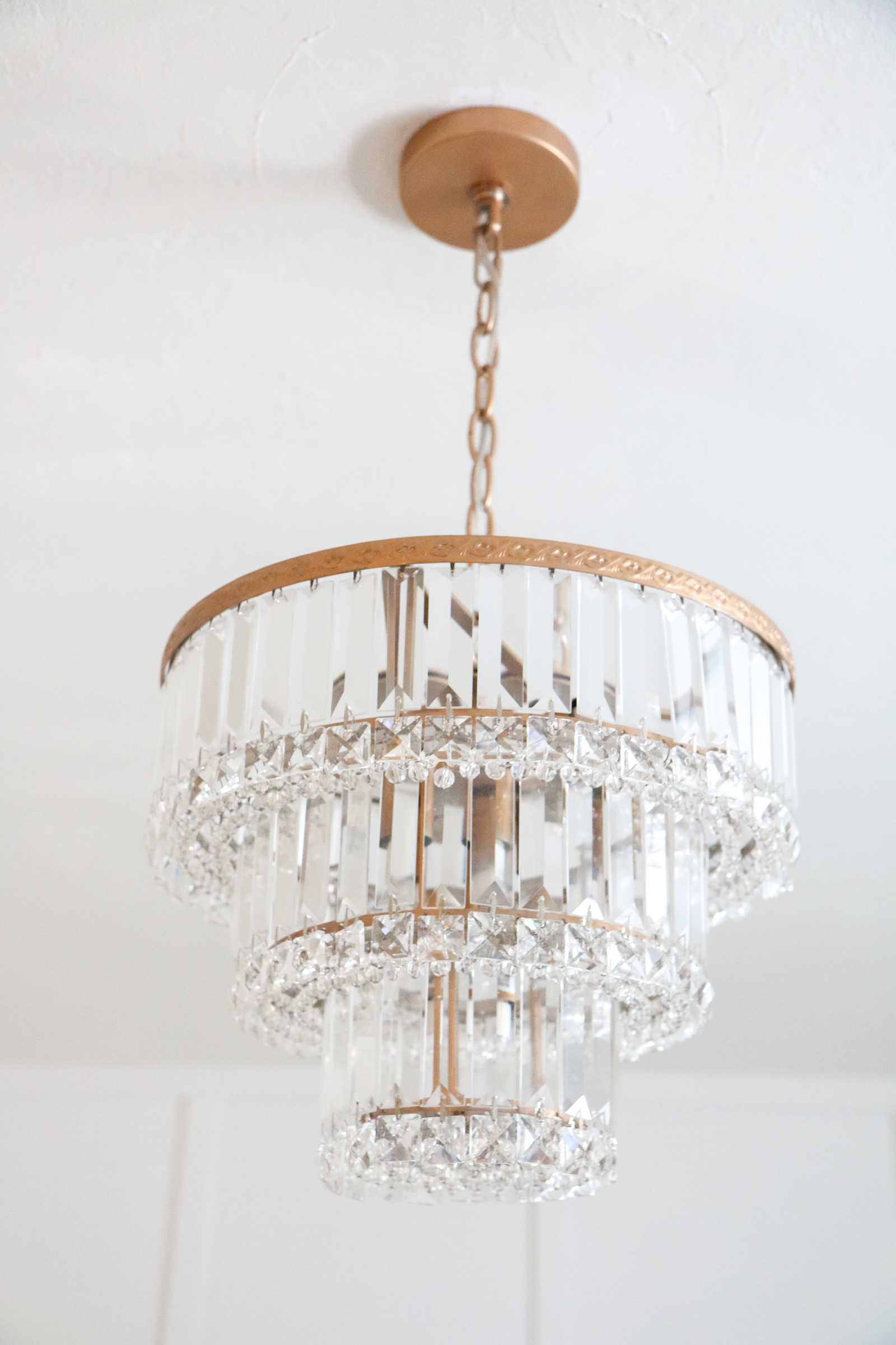 DIY Gold Beaded Chandelier Home Decor Sandy A La Mode