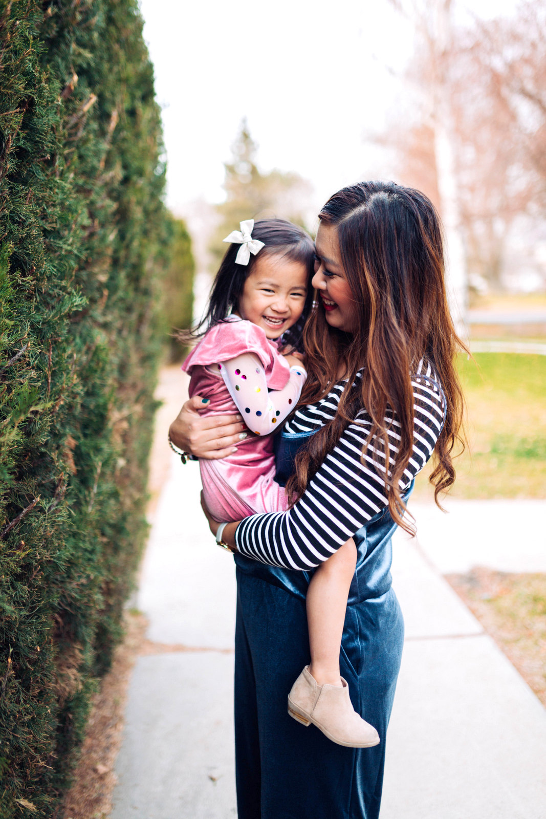 Mommy and Me Outfits: Velvet For The Holidays by Utah style blogger Sandy A La Mode