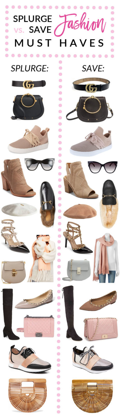 Fashion Must Haves, Splurge vs Save