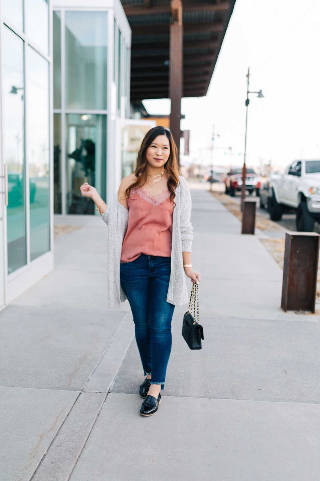 2 Ways To Style A Grey Long Cardigan by popular Utah fashion blogger Sandy A La Mode