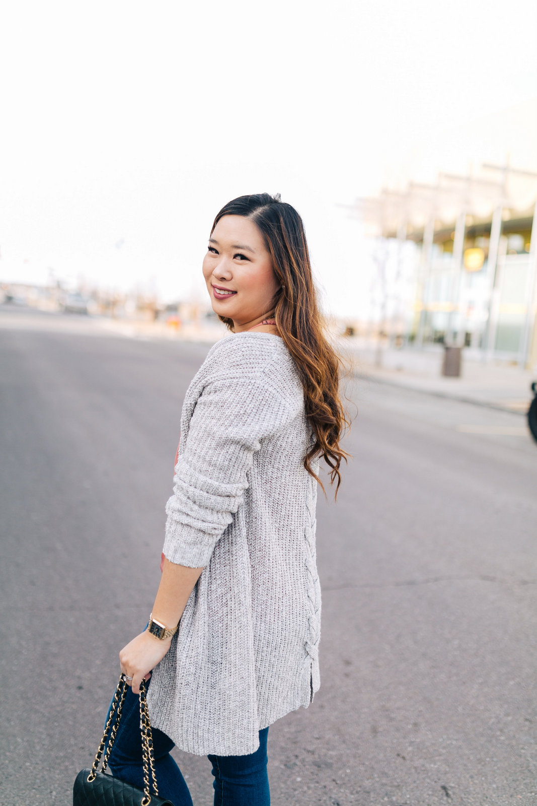 2 Ways To Style A Grey Long Cardigan by popular Utah fashion blogger Sandy A La Mode