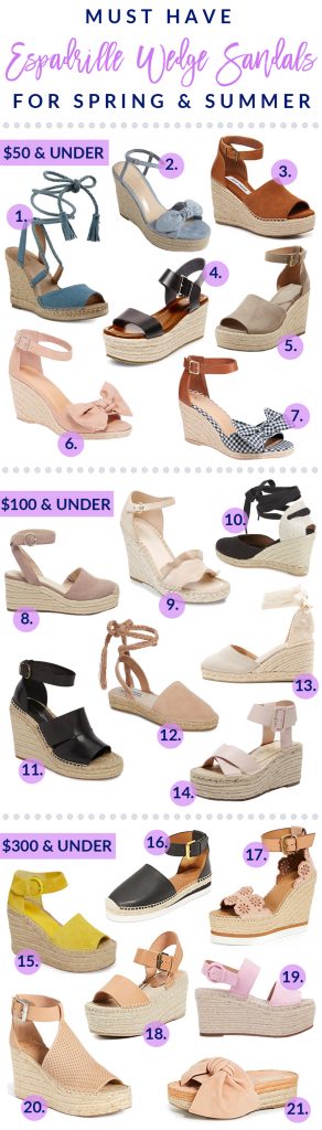 Must Have Espadrille Wedge Sandals For Spring & Summer