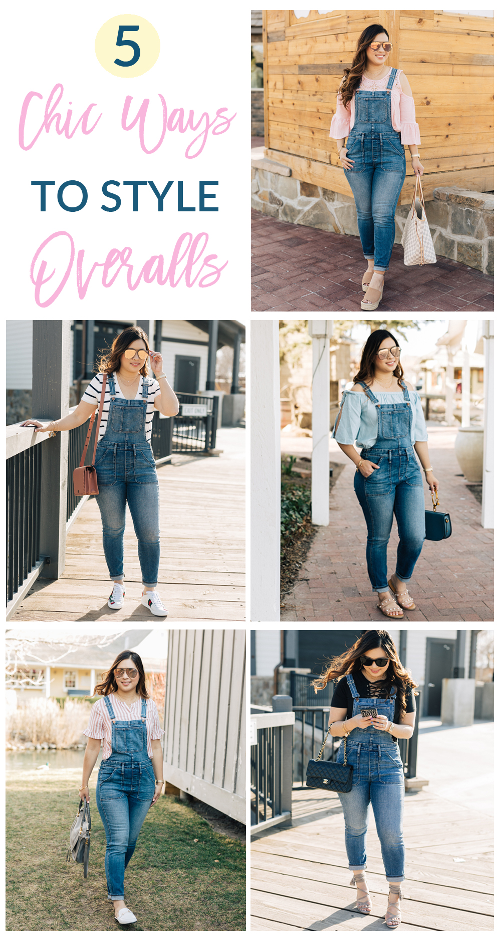 5 Chic Ways To Style Denim Overalls by popular Utah style blogger Sandy A La Mode