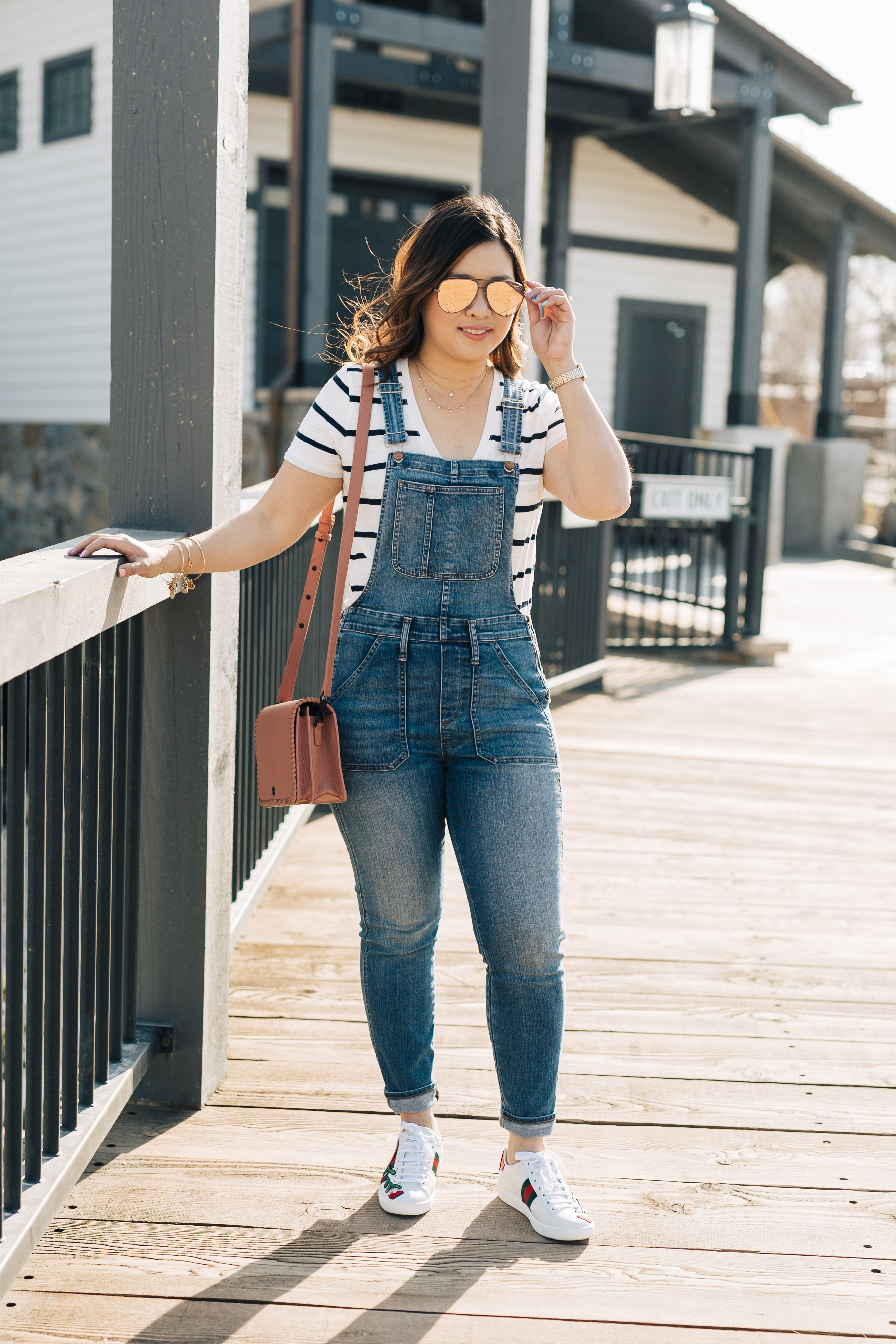 5 Chic Ways To Style Denim Overalls by popular Utah style blogger Sandy A La Mode