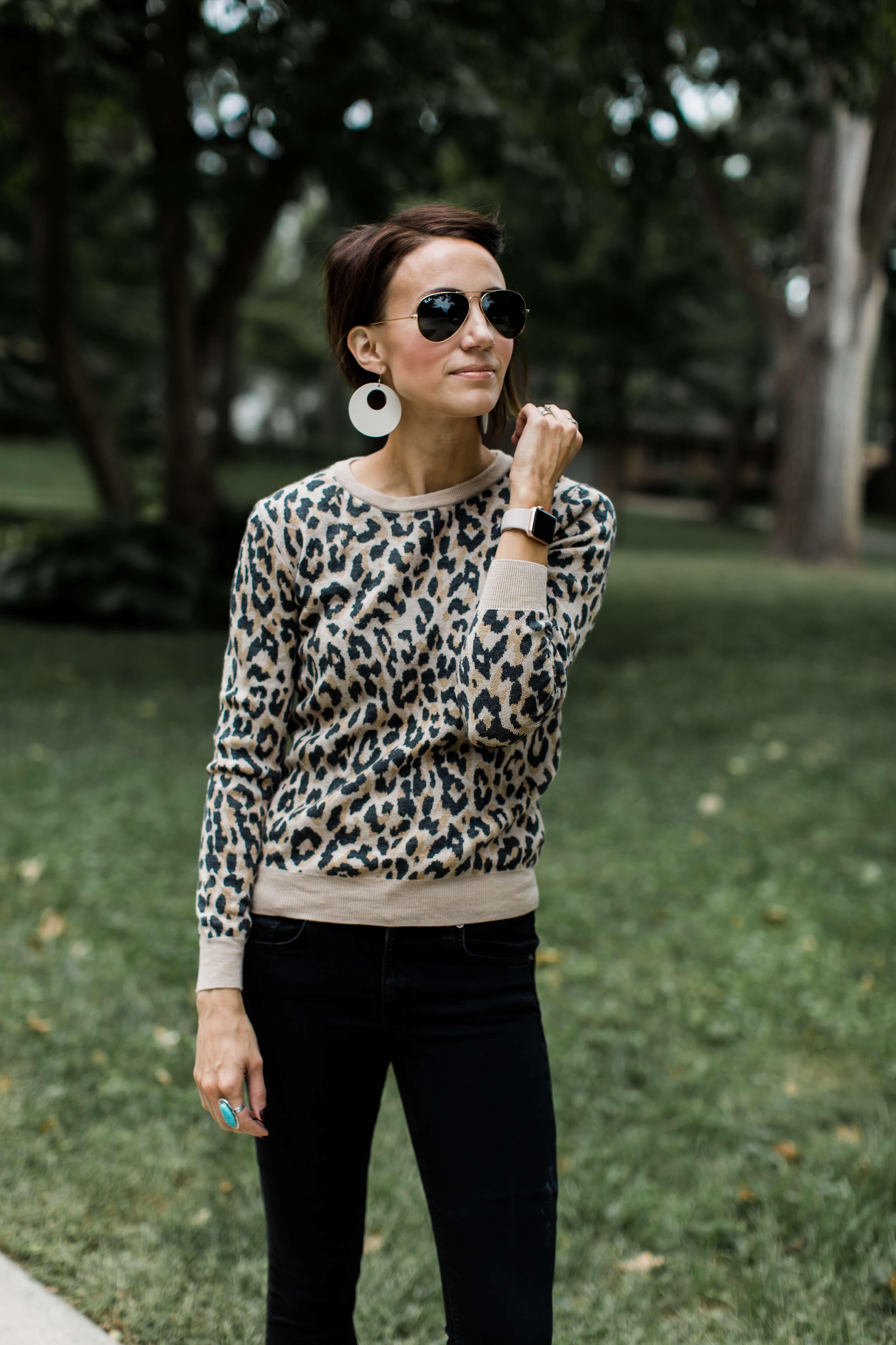 leopard print sweater