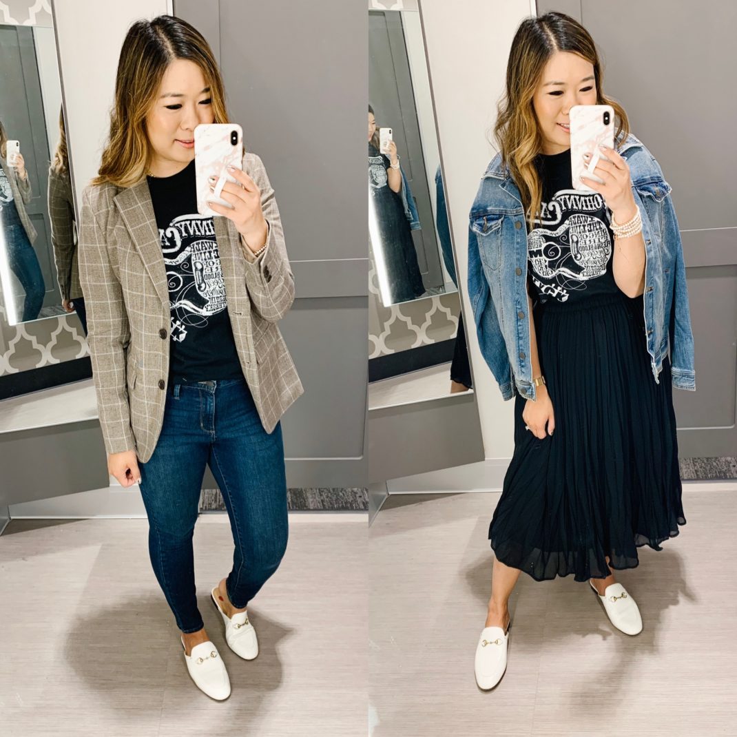 Transitioning Your Denim Skirt Through Fall with a Duster Cardigan